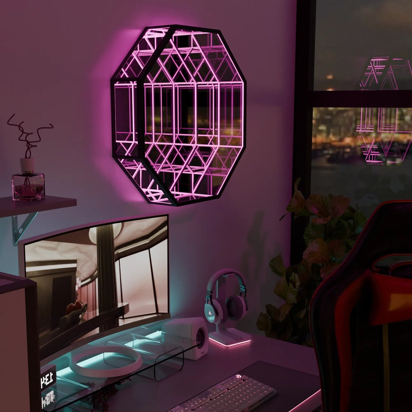 Infinite Abyss Octagonal Mirror