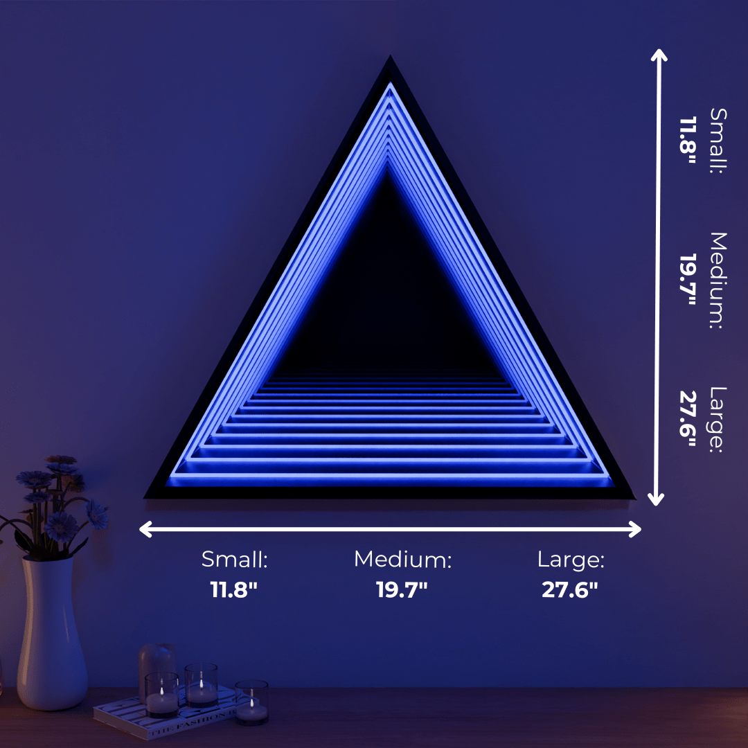 Triangle LED Infinity Mirror _ RGB Wall Light