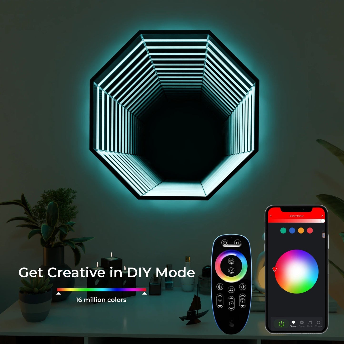 Infinite Abyss Octagonal Mirror