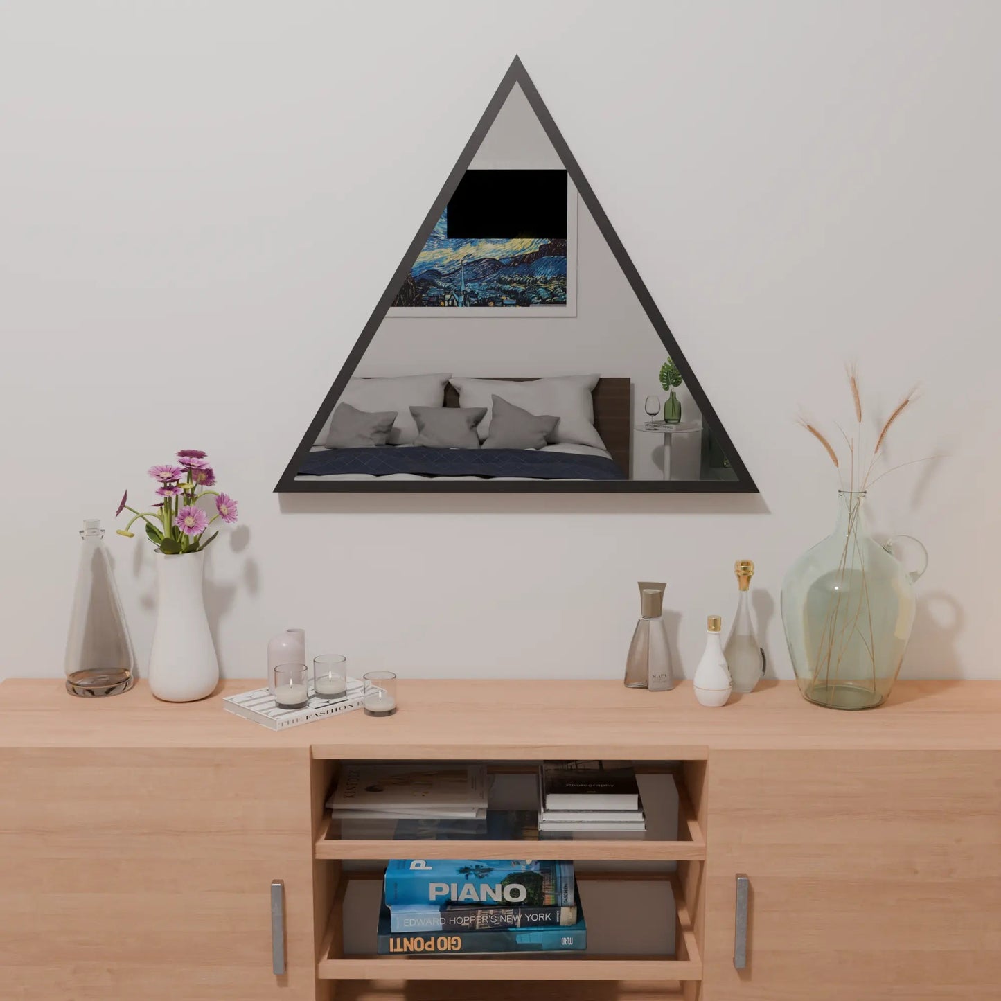 Triangle LED Infinity Mirror _ RGB Wall Light