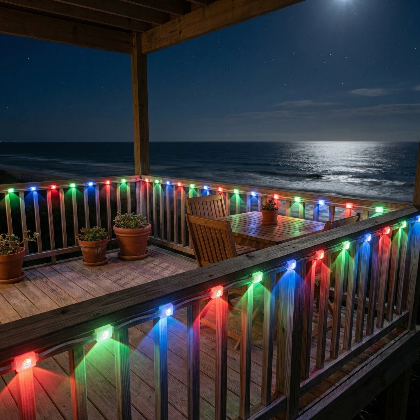 App Controlled Color Changing Roof LED Strip Lights IP58 Waterproof Weatherproof Outdoor Holiday Lighting for House Gutter & Eaves