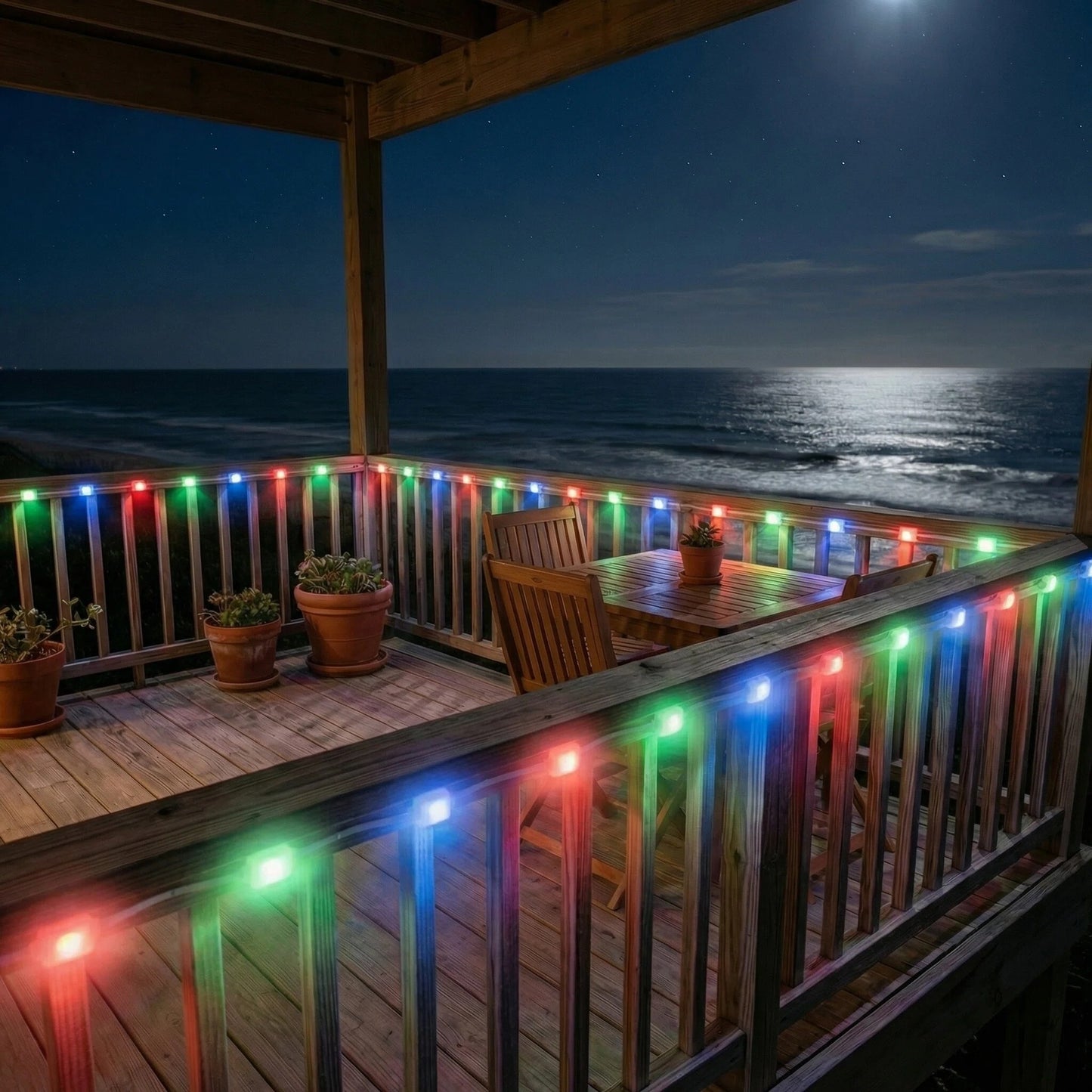 App Controlled Color Changing Roof LED Strip Lights IP58 Waterproof Weatherproof Outdoor Holiday Lighting for House Gutter & Eaves
